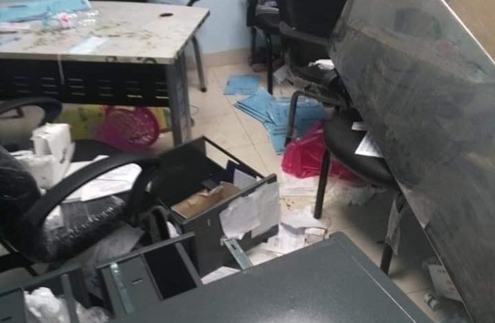 اثار الاعتداء على مستشفى بنها التعليمى