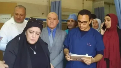 الدكتورة رشا خضر تتفقد المصابين بالحادث