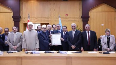 جانب من تكريم مجلس الأزهر لمستشفى سيد جلال والحسين الجامعي