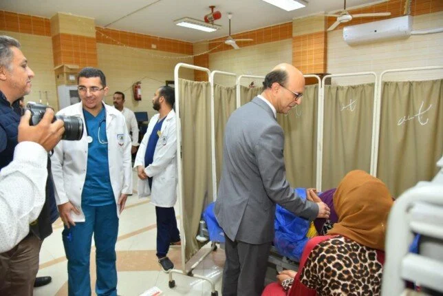 زيارة رئيس جامعة أسيوط للمستشفيات الجامعية