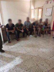 جانب من الحملة على مراكز الإدمان