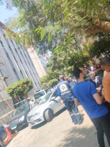 انتقال القوات الأمنية إلى موقع الحريق