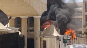 حريق بجامعة طنطا