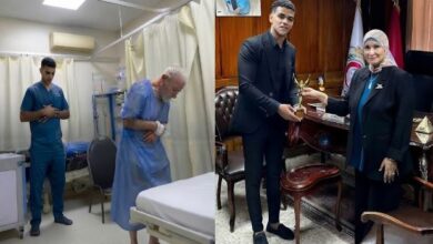 نقيب التمريض تكرم الممرض علي محمد