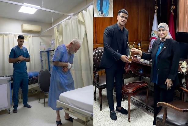 نقيب التمريض تكرم الممرض علي محمد