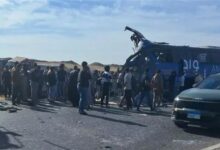 حادث طريق أسيوط الغربي