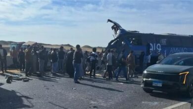 حادث طريق أسيوط الغربي